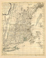 New England 1776 Old Map Reprint - Bowles